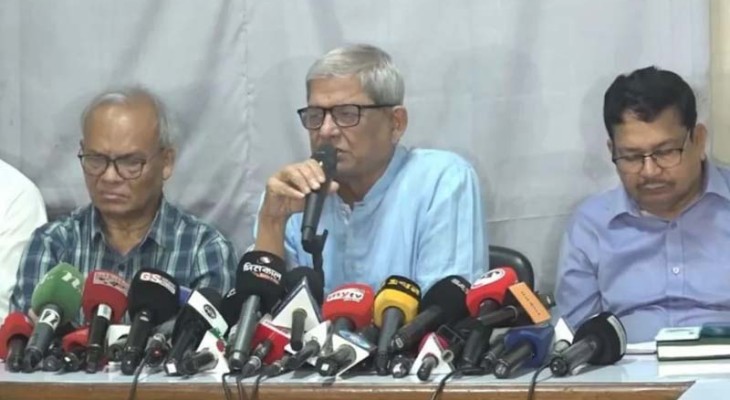 জামায়াত আমির কখনও সুস্থ চিন্তা করতে পারে না: মির্জা ফখরুল